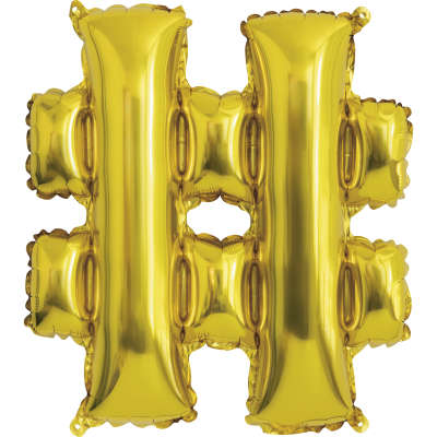 Gold Letter Foil 14'' Air-Filled Balloon Letters