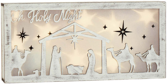 Shadobox Nativity Mdf Light Up