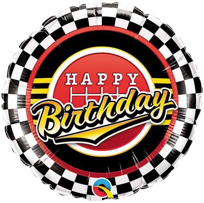 Checkered Balloon Foil Mylar Balloon, 18"