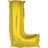 Gold Letter Foil 14'' Air-Filled Balloon Letters