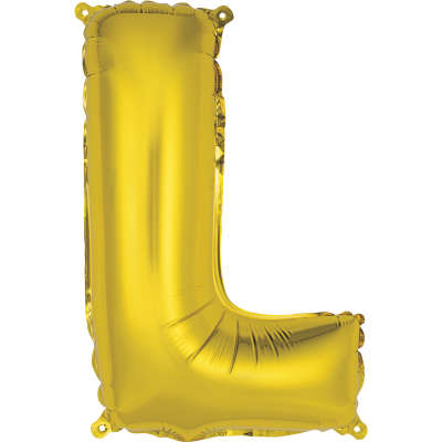 Gold Letter Foil 14'' Air-Filled Balloon Letters