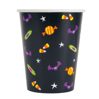 Cat & Pumpkin 9oz Paper Cups 8ct