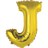 Gold Letter Foil 14'' Air-Filled Balloon Letters