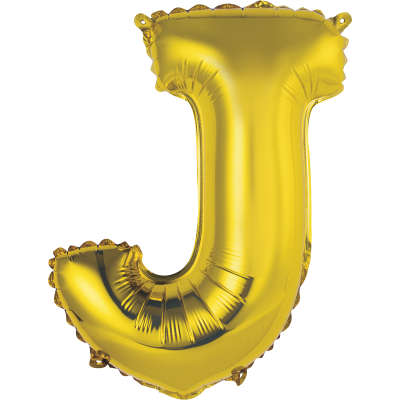 Gold Letter Foil 14'' Air-Filled Balloon Letters