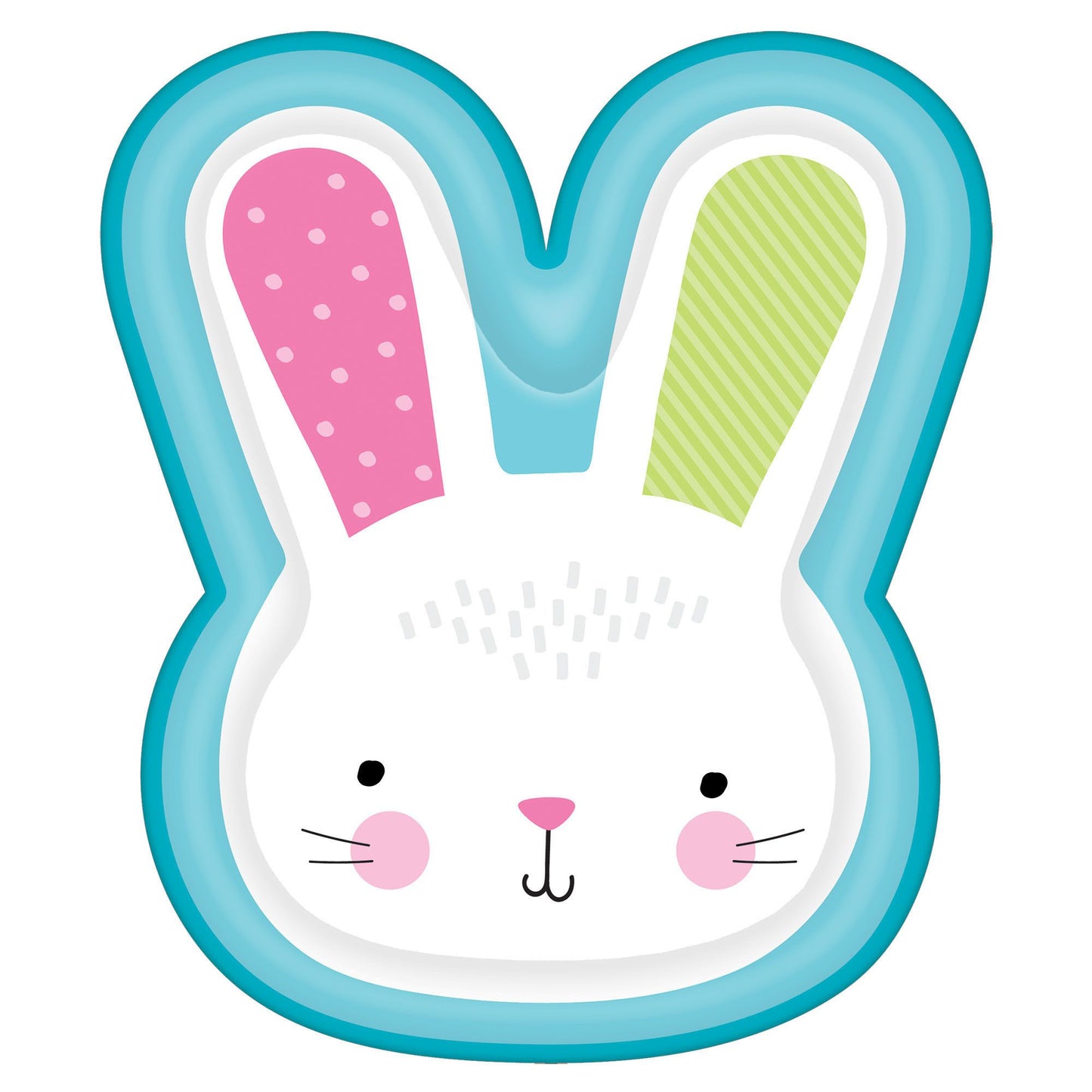 Shaped Easter Bunny Dinner Plates 8ct