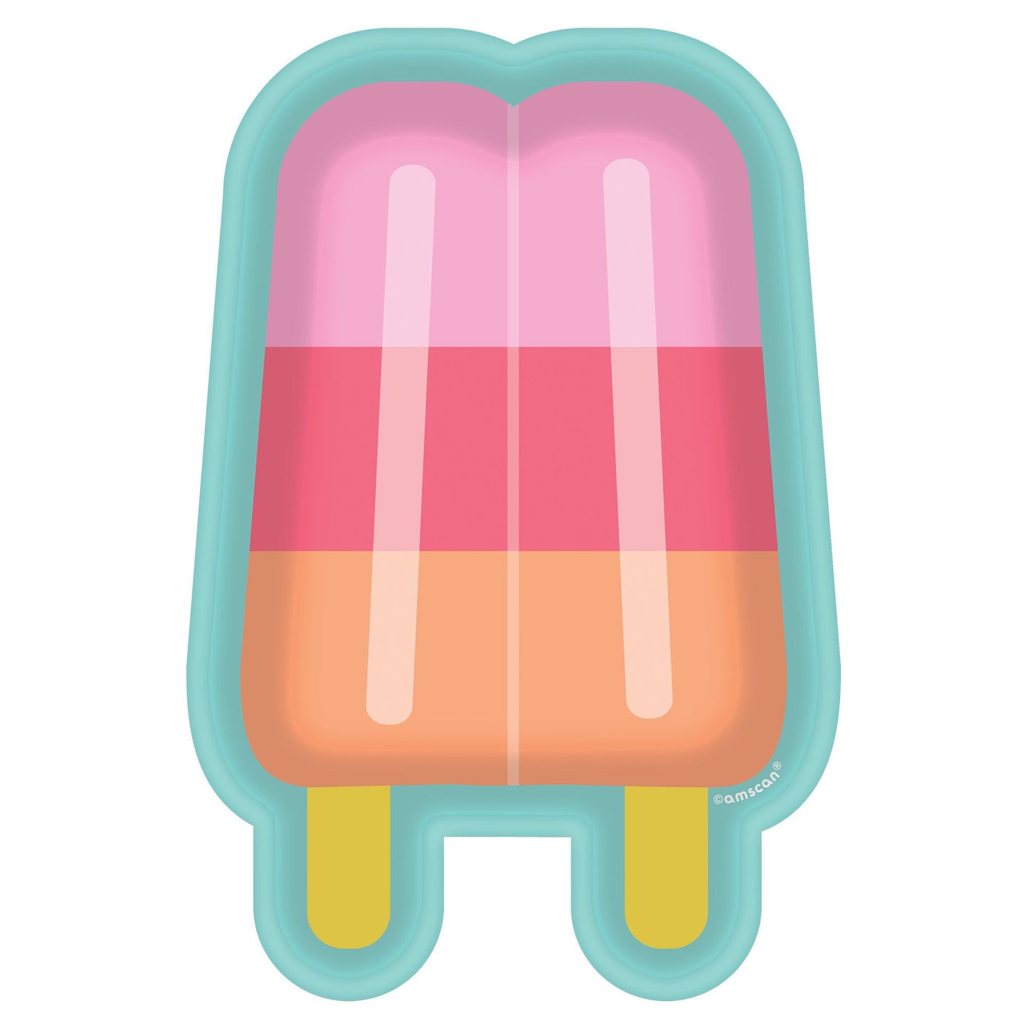 Just Chillin' Popsicle Shaped Plates, 7"