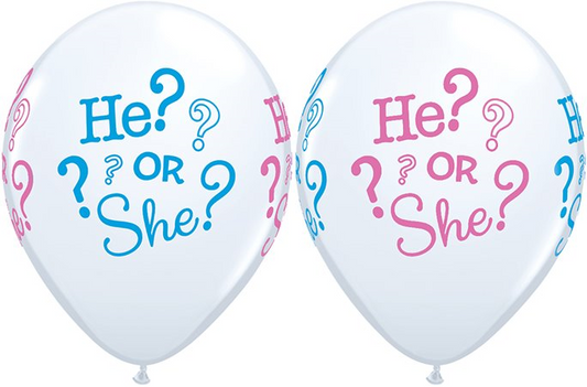 He or She 12'' Latex Balloon