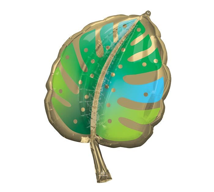Gold & Green Foil Palm Leaf