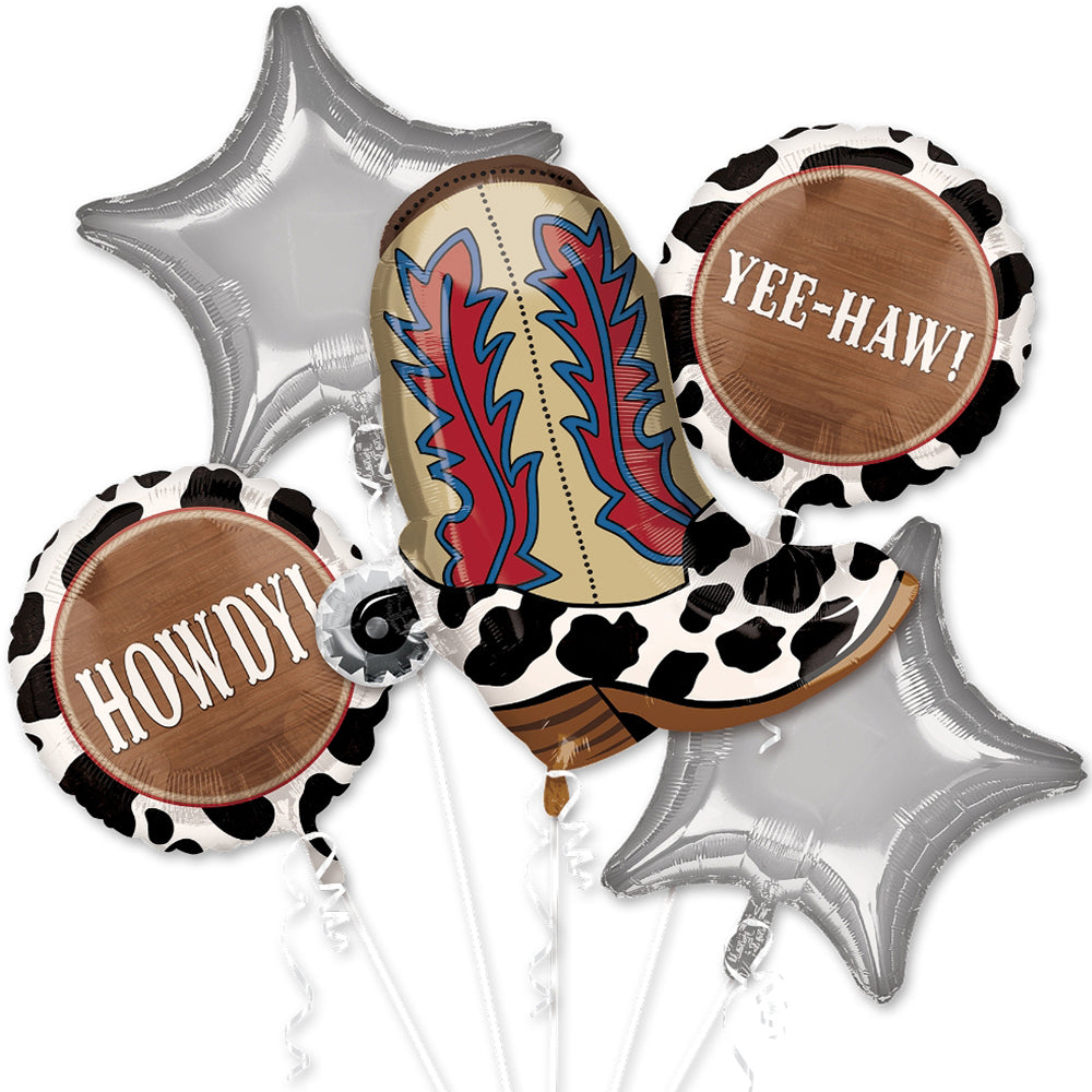 Yeehaw Western Balloon Bouquet 5pc