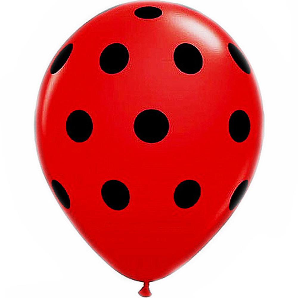 Polka Dot Red & Black Latex