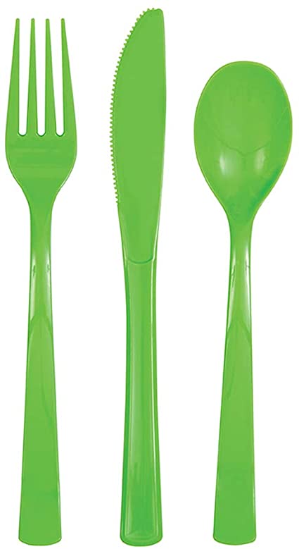 Assorted Plastic Silverware 18pc
