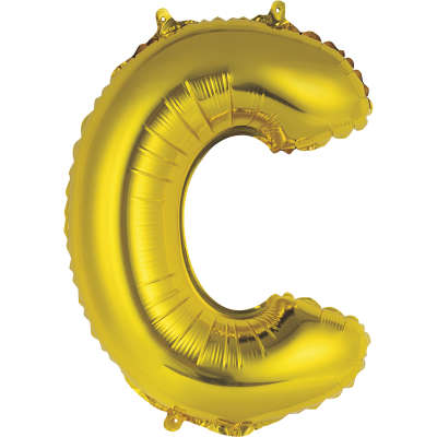 Gold Letter Foil 14'' Air-Filled Balloon Letters