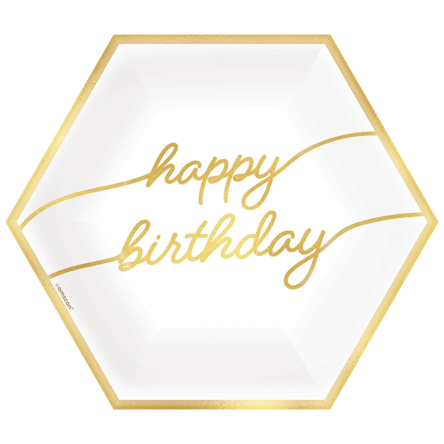 Golden Age Birthday Plates 8ct