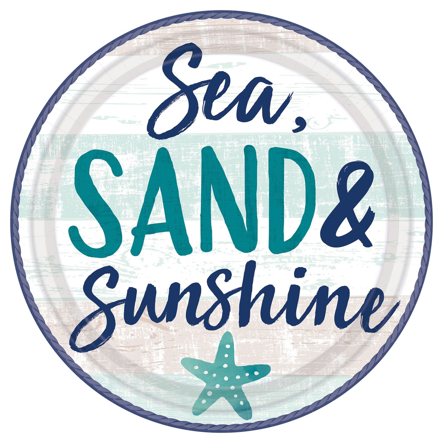 Sea, Sand, Sun Round Plates, 10 1/2"