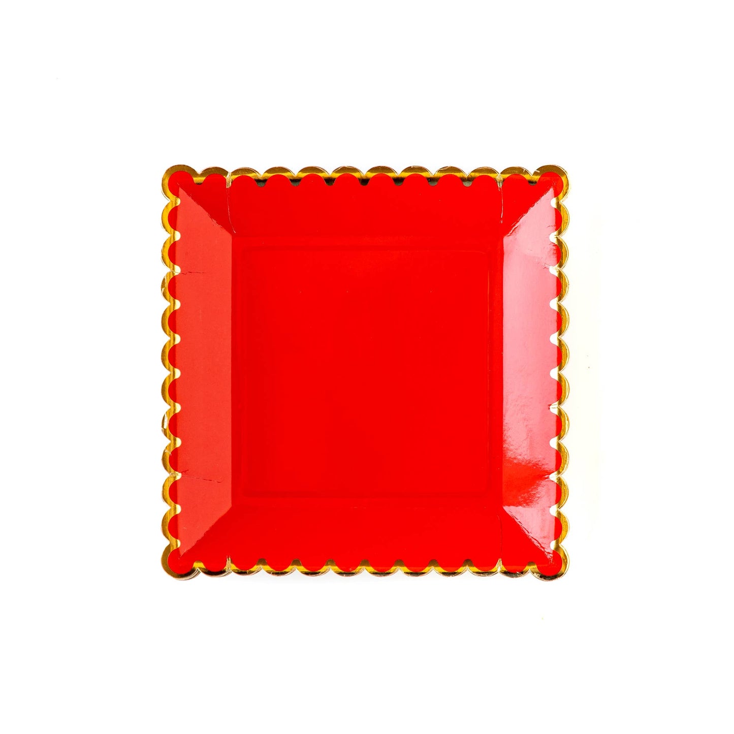 Basic Red Scallop 9" Plates