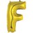Gold Letter Foil 14'' Air-Filled Balloon Letters