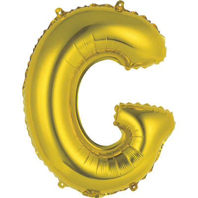 Gold Letter Foil 14'' Air-Filled Balloon Letters