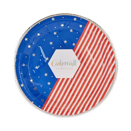 Stars & Stripes Appetizer Plate: 7" wide