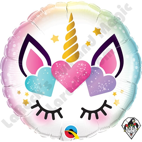 Unicorn Eyelashes Foil 18'' Balloon