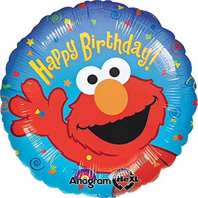 18' happy birthday elmo Mylar Balloon