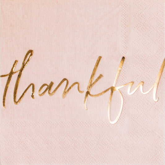 Blush Thankful Cocktail Napkins