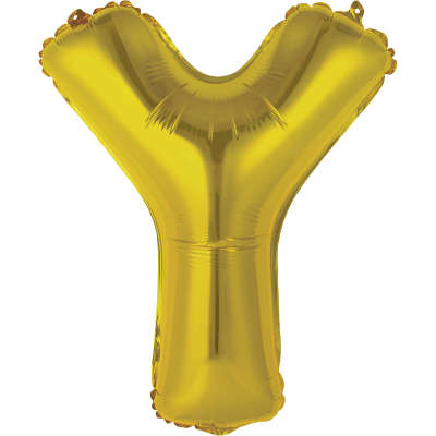 Gold Letter Foil 14'' Air-Filled Balloon Letters
