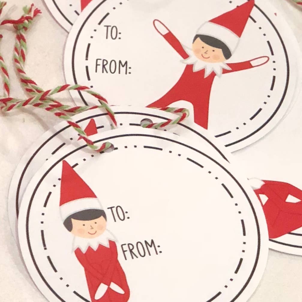 Elf on The Gift Tags