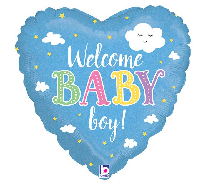 Welcome baby boy holographix 18''