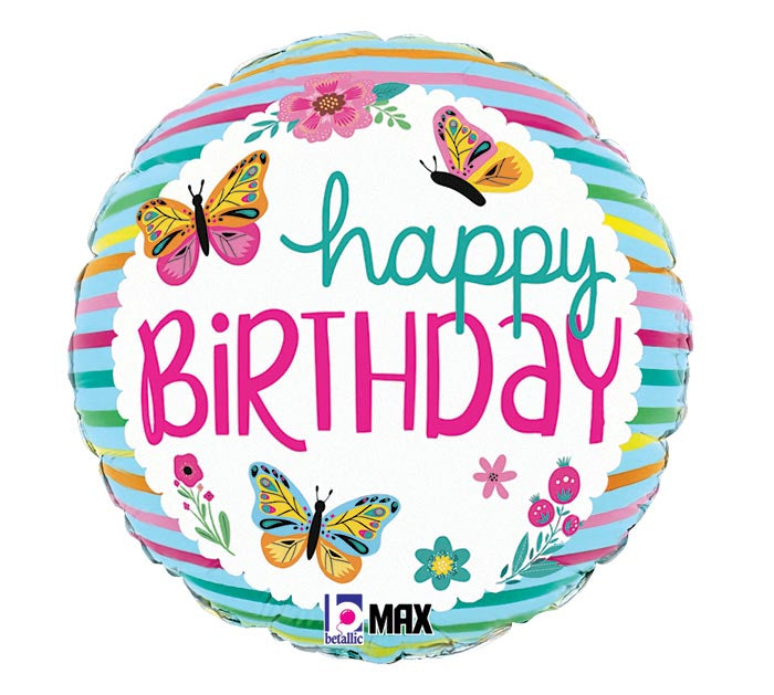 Birthday butterflies balloon