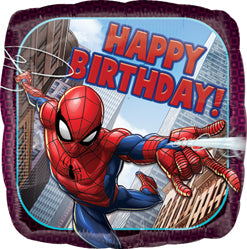 SpiderMan City Happy Birthday Balloon, 18"