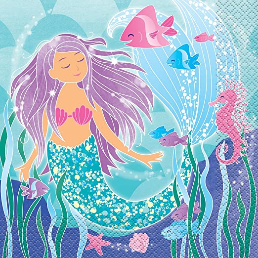Mermaid Lunch Napkins 16ct.