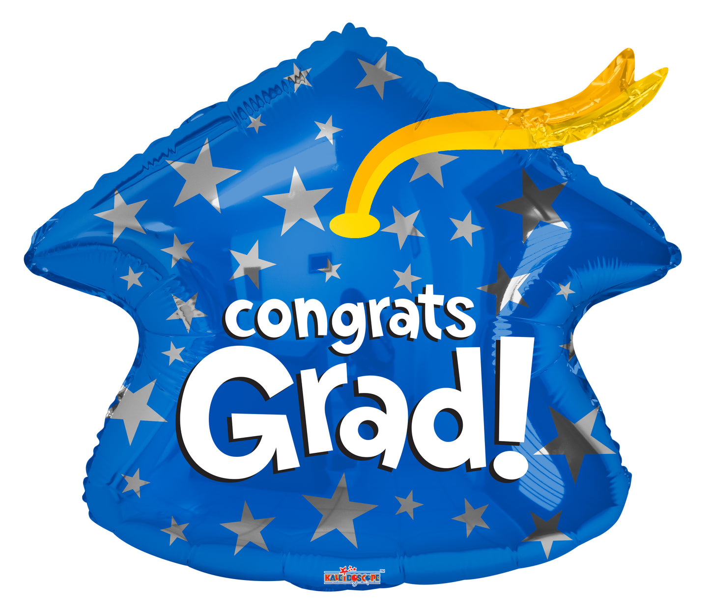 18" Blue Congrats Grad Cap Shape Balloon*