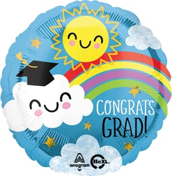 Congrats Grad Rainbow Balloon*