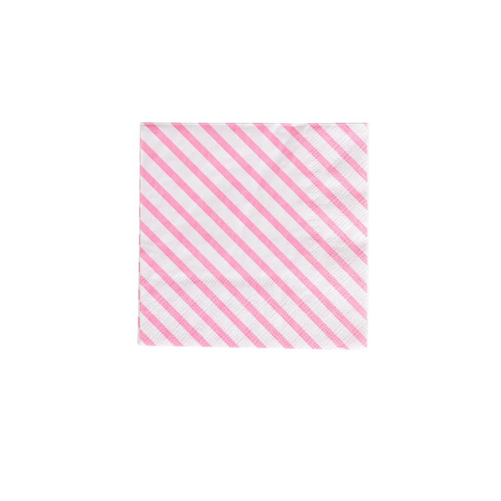 Cocktail Hot Pink Stripes Napkins