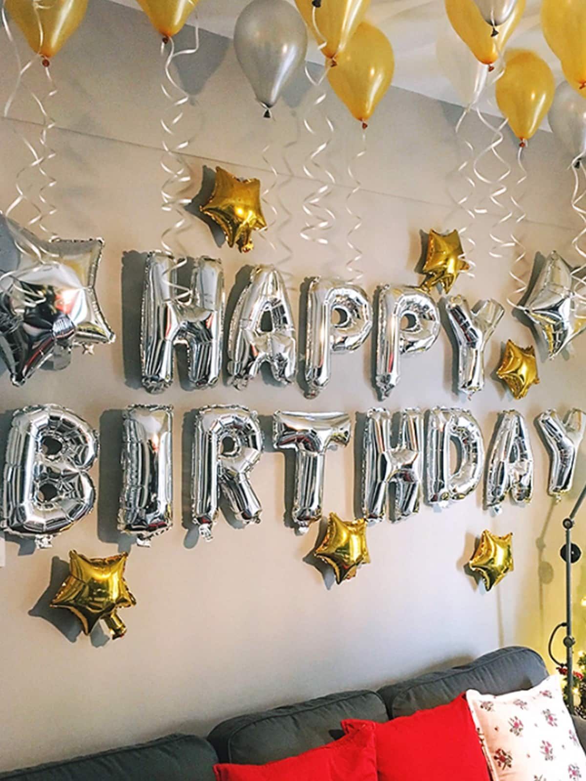 Happy Birthday Foil Balloon Banners/ garland