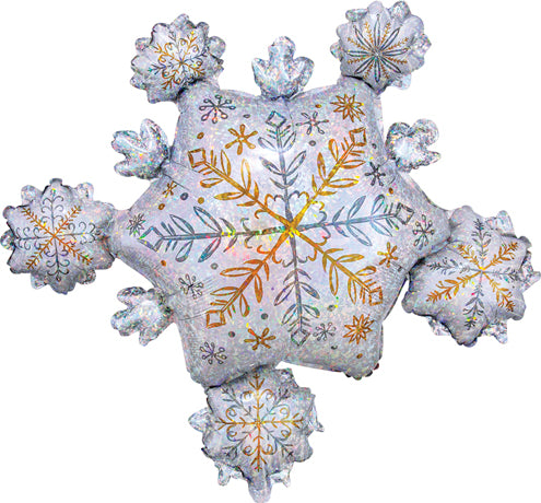 Shining Snow Cluster Holographic 32 Inch Balloon