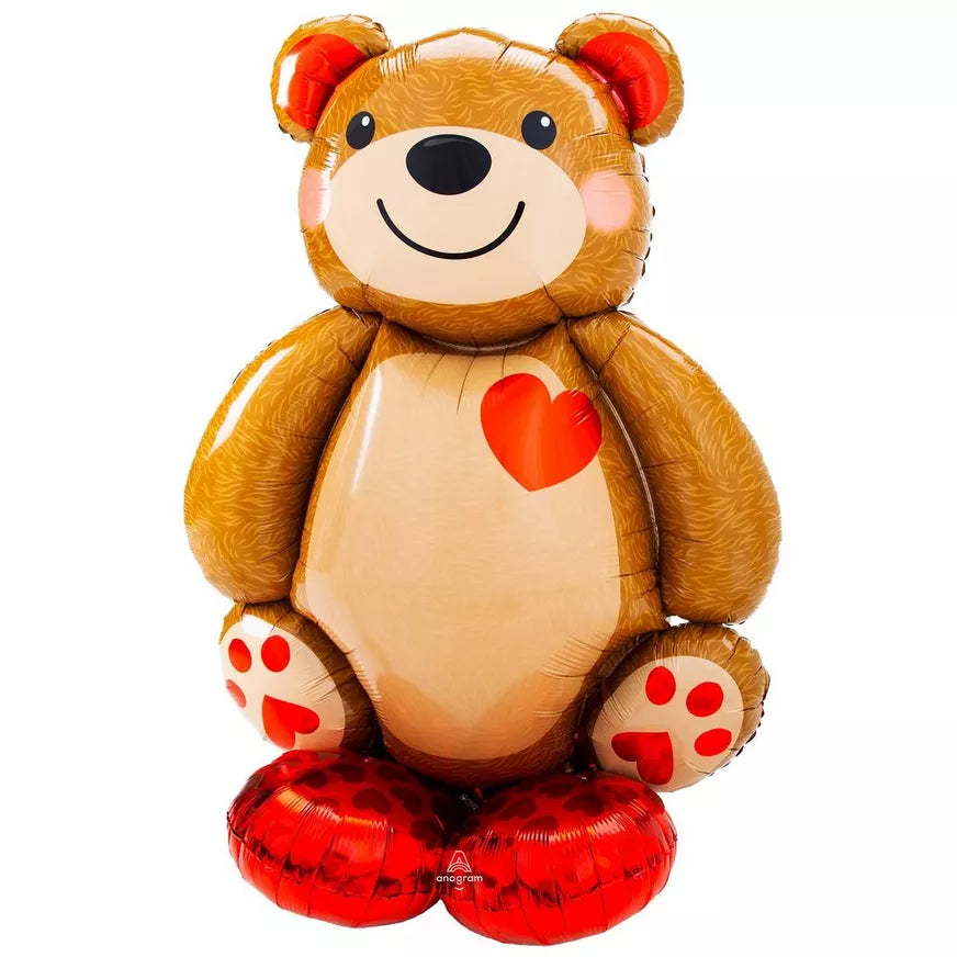 AirLoonz Cuddly Teddy Bear Foil Balloon (Only Bear), 48in