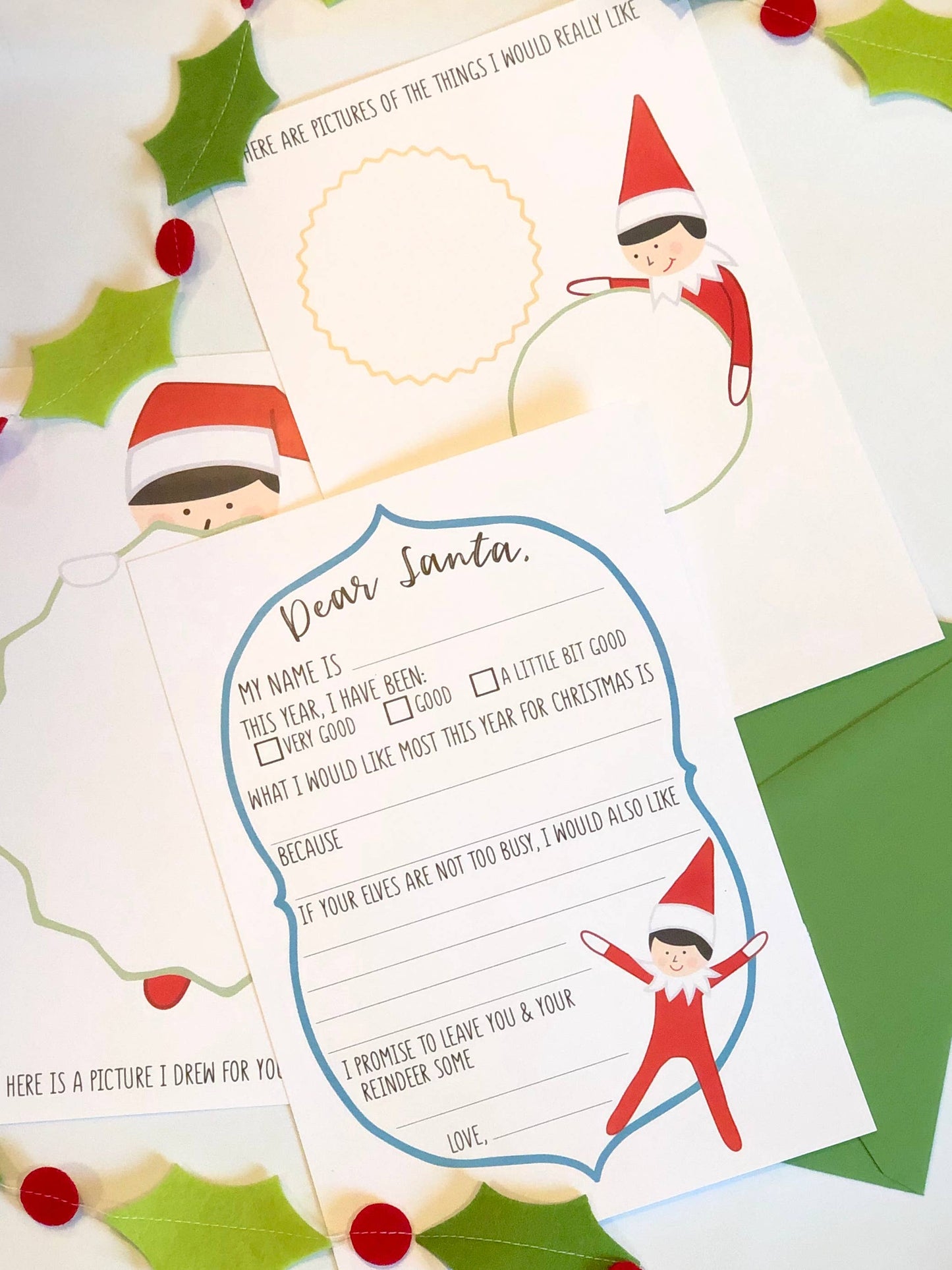 Elf on The Dear Santa Letter Set