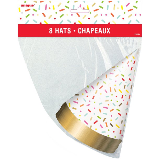 Donut Party Hats, 8ct