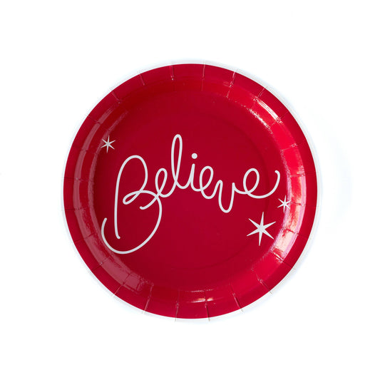Believe 9" Believe Plate, Set of 8 Plates*