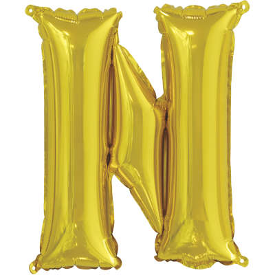 Gold Letter Foil 14'' Air-Filled Balloon Letters
