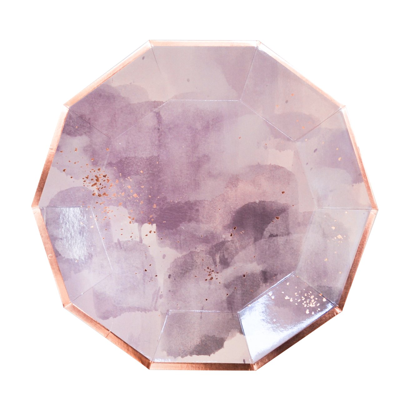 Amethyst - Light Purple Watercolor Premium Large Paper Plates