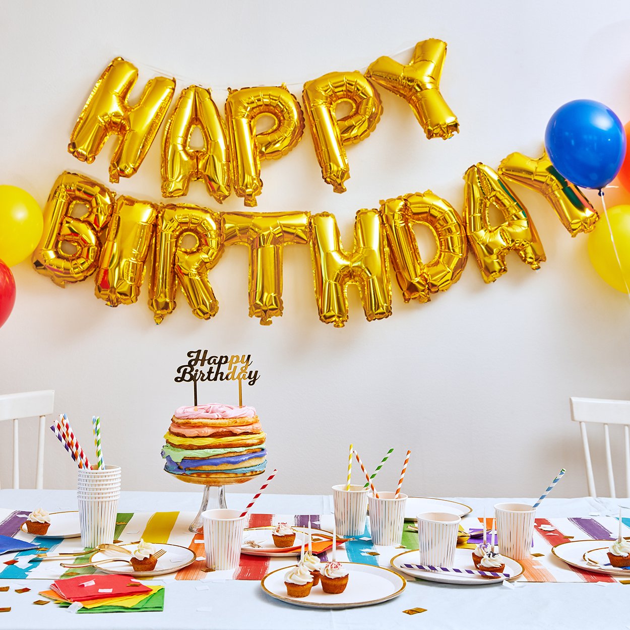 Gold Balloon Banner