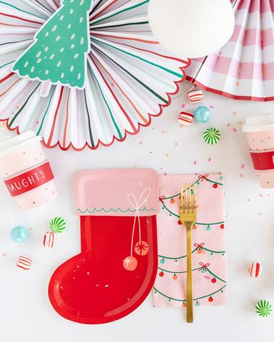 Christmas Stocking 9" Plates, Set of 8 Plates*