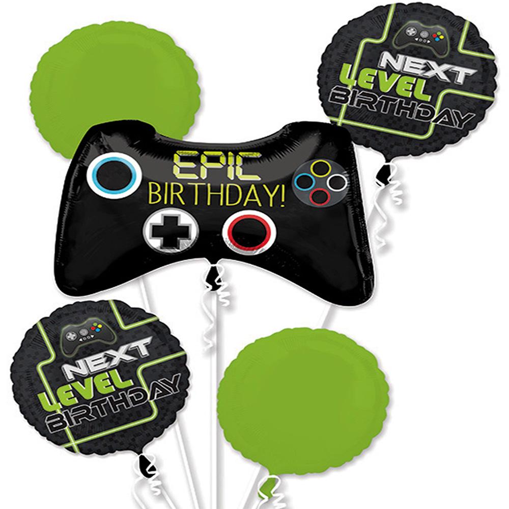 Epic Level Up Birthday Foil Balloon Bouquet, 5pc*