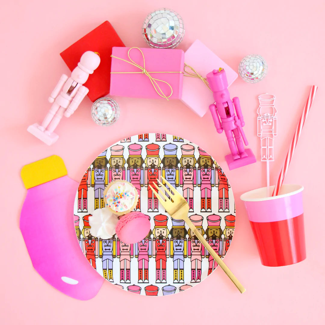 Colorful Nutcracker Paper Plates, 8 Count*