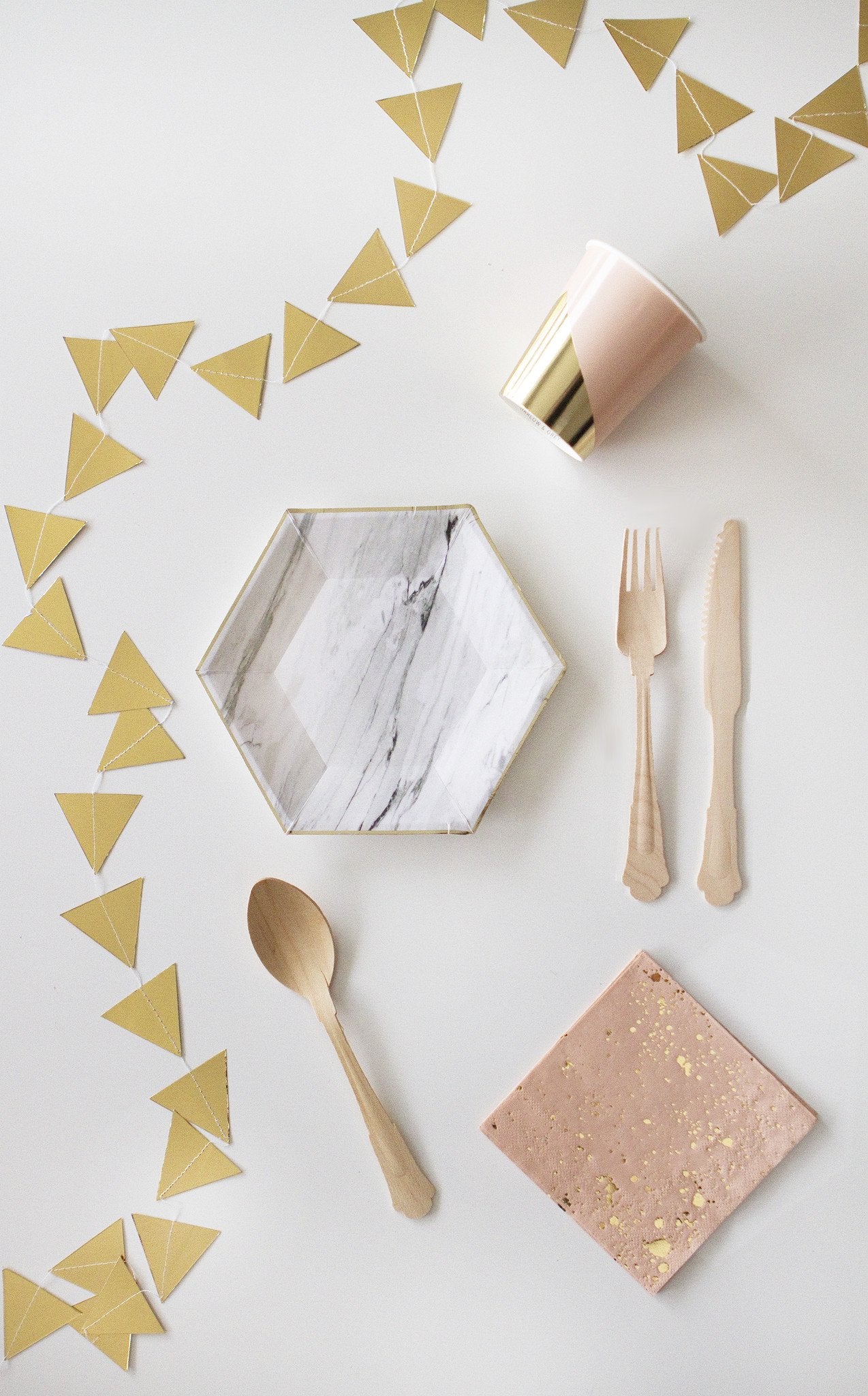 Pale Peach Splash Cocktail Paper Napkins