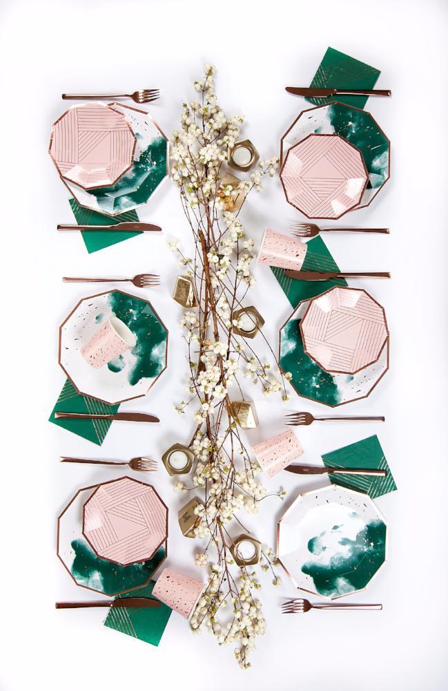 Manhattan - Pale Pink Confetti Paper Cups