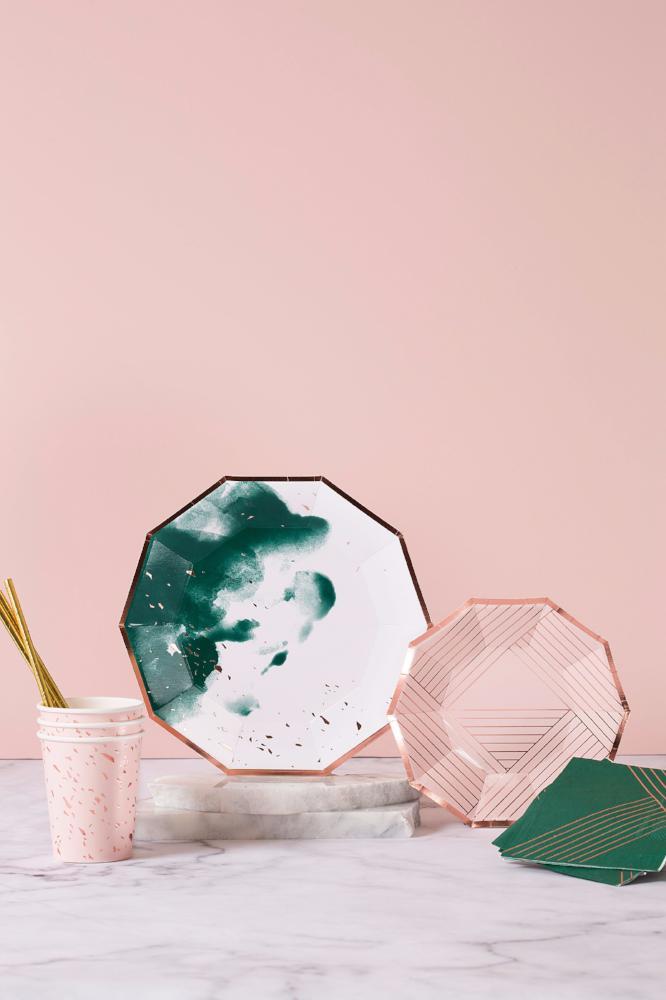 Manhattan - Pale Pink Confetti Paper Cups
