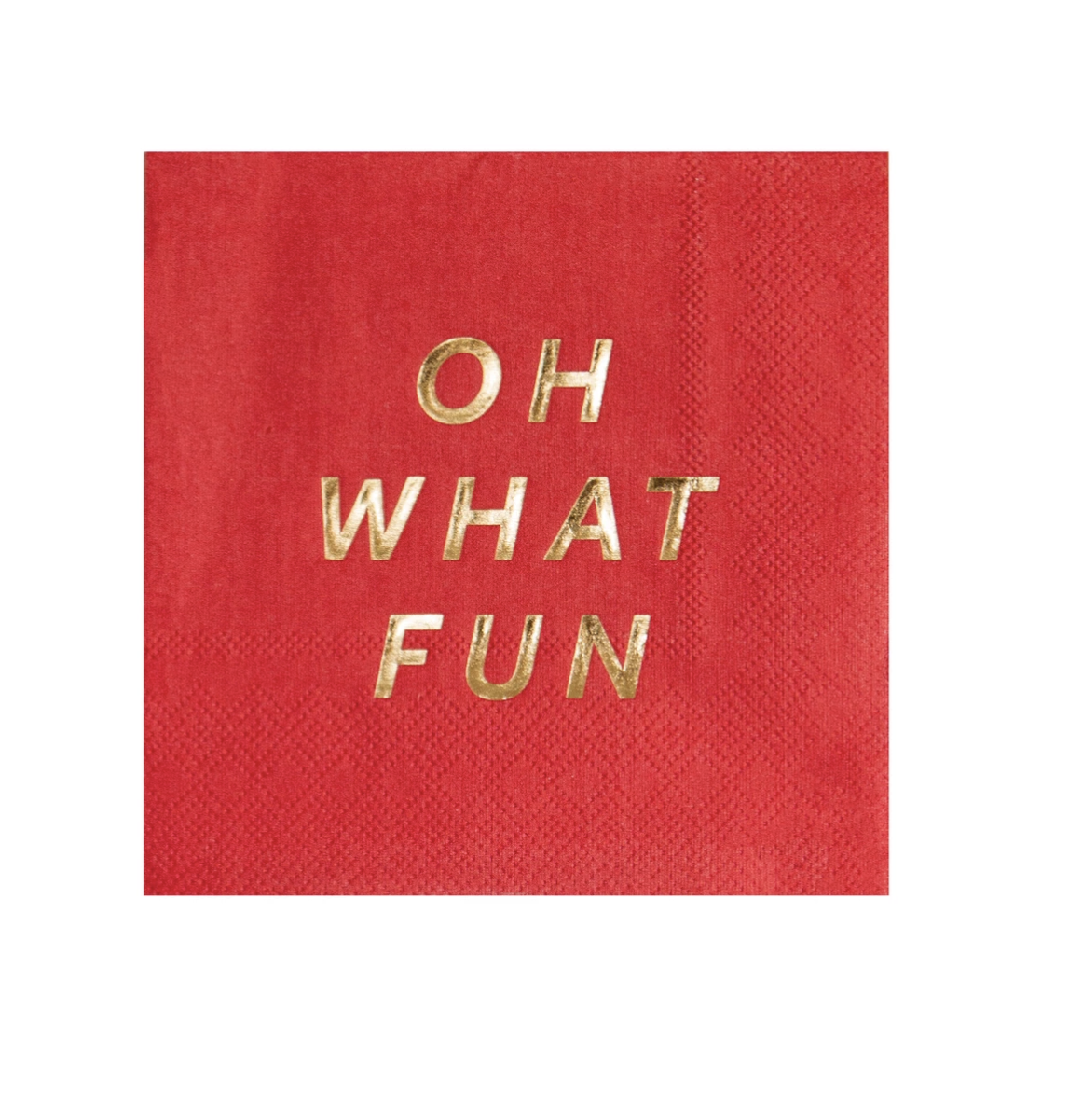 Red Oh What Fun Beverage Napkins